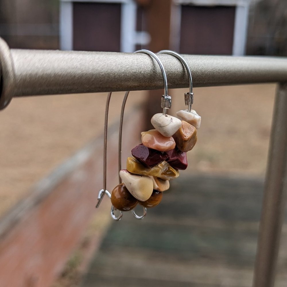 Mookaite (Australian Jasper) Earrings - Picture 3 of 6